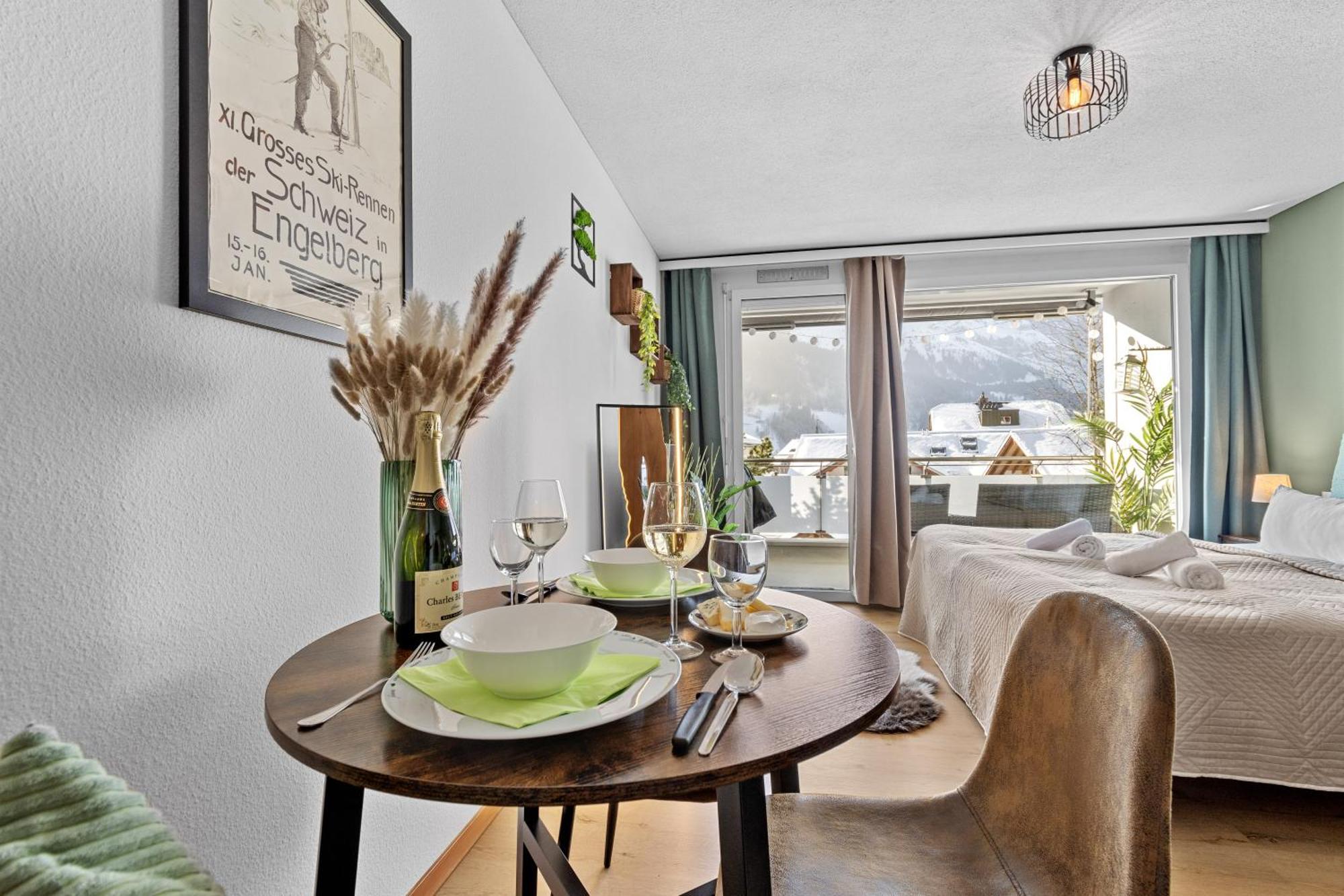 Zentrales Studio Mit Mega Bergblick, Titlis, Luzern, Lake, Kurpark Engelberg Buitenkant foto